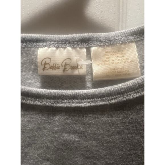 Vintage Bobbie Brooks Christmas Tree Kitty Holiday Sweatshirt Medium - Picture 2 of 6